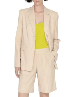 Wholesale 🔔 Cue Vanilla Pinstripe Suit Short In Vanilla ❤️ -shorts-casual Sales Store unnamed file 911