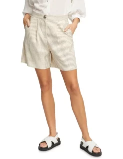 Best reviews of 🥰 Oxford Sasha Linen Blend Shorts In Beige 🔔
