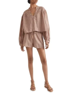 Best Sale π Seed Heritage Stripe Voile Tie Short π 8 Best Sale π Seed Heritage Stripe Voile Tie Short π -shorts-casual Sales Store unnamed file 951